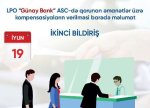 LPO “Günay Bank” ASC də qorunan əmanətlər üzrə kompensasiyalarin verilməsi barədə məlumat