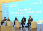 Heydər Əliyev Fondunun vitse-prezidenti Leyla Əliyeva COP29 çərçivəsində “Ecumene” Qlobal Forumunun plenar iclasında iştirak edib