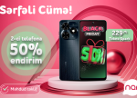 “Nar”dan “Sərfəli cümə” təklifi – 50% endirimlə smartfon əldə et!