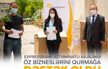 Expressbank aztəminatlı ailələrə dəstək göstərməyə davam edir!