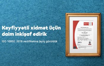 PAŞA Sığorta şirkəti müştəri məmnuniyyəti üzrə ISO 10002 sertifikatı əldə edən ilk sığorta şirkəti oldu