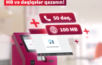 BirBank ödəniş terminalları danışıq dəqiqələri və mobil internet qazandırır