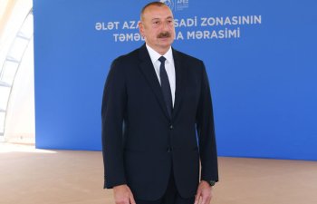 İlham Əliyev Ələt Azad İqtisadi Zonasının təməlini qoydu