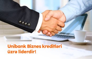 Unibank sahibkarlara verilən güzəştli biznes kreditlərinə görə liderdir