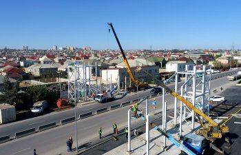 Xocəsən-Lökbatan avtomobil yolunda yerüstü piyada keçidi inşa edilir