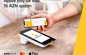 Yelo Mastercard kartınla Apple Pay ödənişi et, 15 AZN qazan