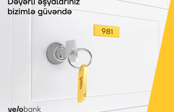 Dəyərli əşyalarınız Yelo Bank-ın depozit qutuları ilə tam güvəndə