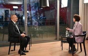 Prezident Davosda Çinin CGTN kanalına müsahibə verib - VİDEO - FOTO