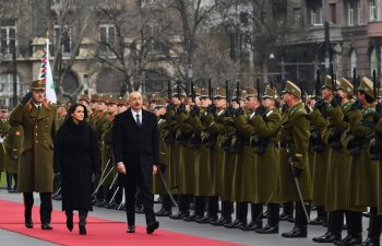 Budapeştdə Azərbaycan Prezidentinin rəsmi qarşılanma mərasimi olub