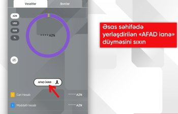 Ziraat Bank Azərbaycan Mobil Bankıçılıq tətbiqi ilə Türkiyədə baş vermiş zəlzələdə zərər çəkənlərə dəstək olmaq daha da asanlaşdı