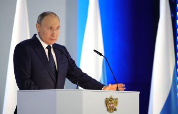 Putin beynəlxalq hesablaşmalarda rublun payının iki dəfə artdığını deyib