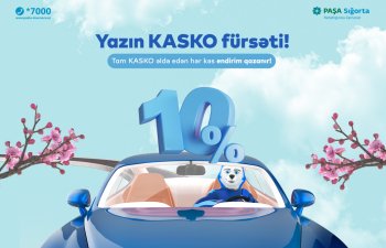 PAŞA Sığortadan Tam KASKO sığortası üzrə 10% endirim qazandıran bahar kampaniyası!