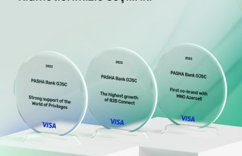 “PAŞA Bank” “Visa” beynəlxalq ödəniş sistemi tərəfindən mükafatlandırılıb