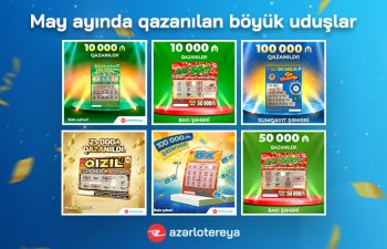 May ayında ani lotereya biletlərində 6 böyük uduş qazanılıb