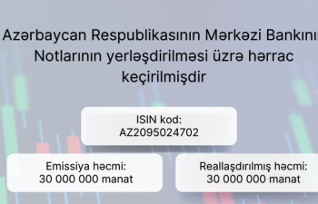 Azərbaycan Mərkəzi Bankının Notlarının yerləşdirilməsi üzrə hərrac keçirilib - QRAFİK