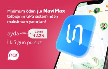 “Nar” dan yeni xidmət: NaviMax GPS izləmə imkanı