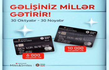 Yeni “Miles&Smiles PAŞA Bank” kart sahiblərinə 10 000-ə qədər “xoş gəldin” milləri təqdim olunur