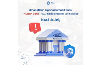 Əmanətlərin Sığortalanması Fondu “Muğan Bank” ASC-nin ləğvedicisi təyin edilib