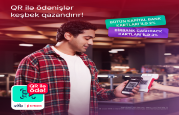 Birbank-ın QR-kodla ödəniş üsulu 3%-dək keşbek qazandırır