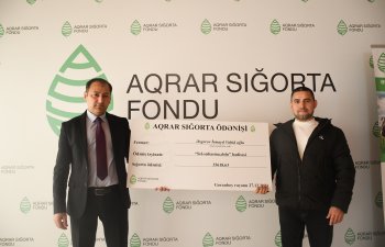 Aqrar Sığorta Fondu Goranboyda zərərçəkmiş fermerə - 35 min manat ödəniş edib