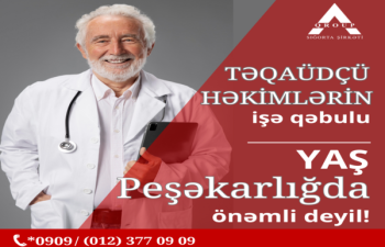 A-QROUP təqaüdçü həkimləri işlə təmin edir