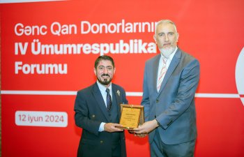 Bank Respublika qan donorluğunda fəal iştirakına görə mükafatlandırılıb