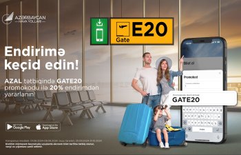 AZAL-dan “GATE20” promokodu ilə aviabiletlərə 20% endirim