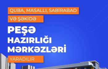 Regionlarda peşə hazırlığı mərkəzlərinin inşası davam edir -
ƏƏSMN